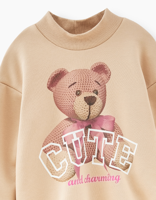 Бежевый свитшот для девочки