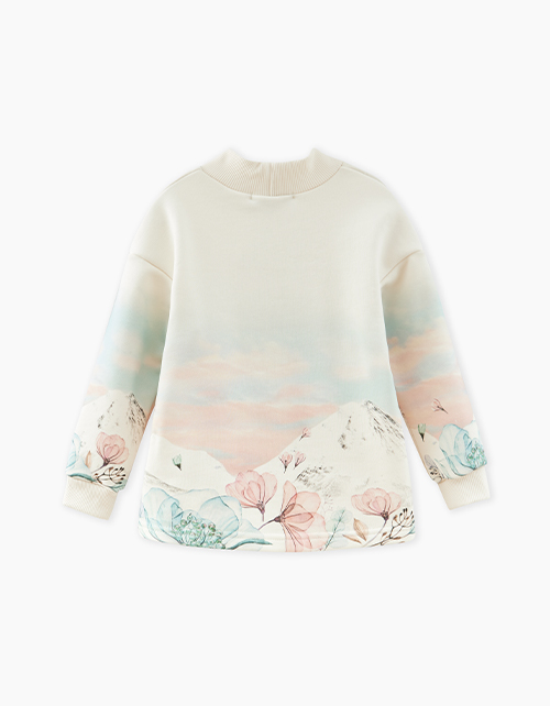 Молочный свитшот для девочки