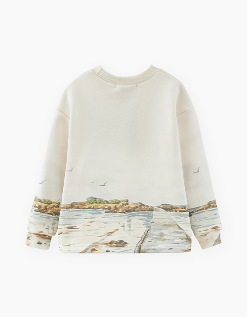 Молочный свитшот для мальчика