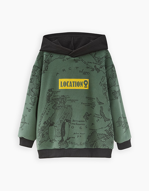 Худи цвета хаки для мальчика Худи цвета хаки для мальчика