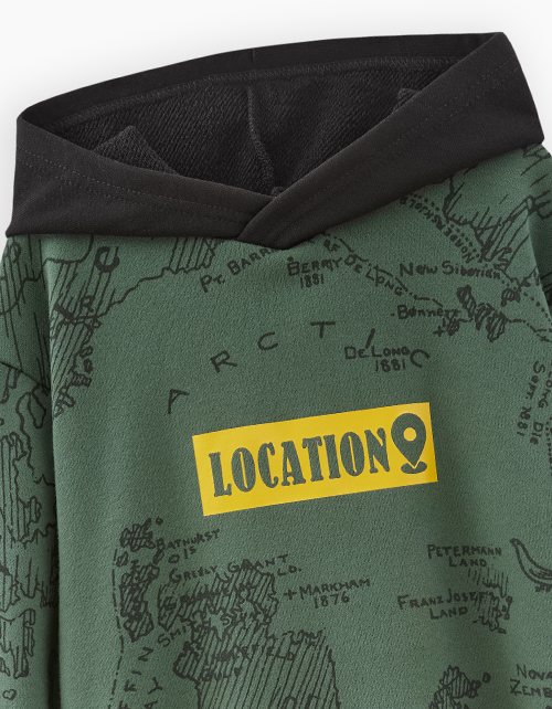 Худи цвета хаки для мальчика Худи цвета хаки для мальчика