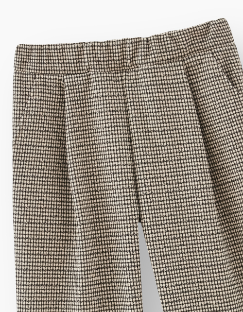 Клетчатые прямые брюки для девочки