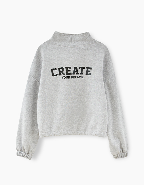 Серый свитшот для девочки