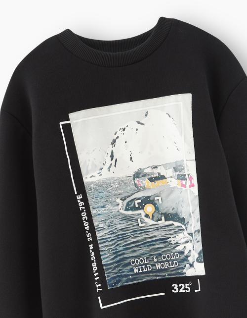 Черный свитшот для мальчика