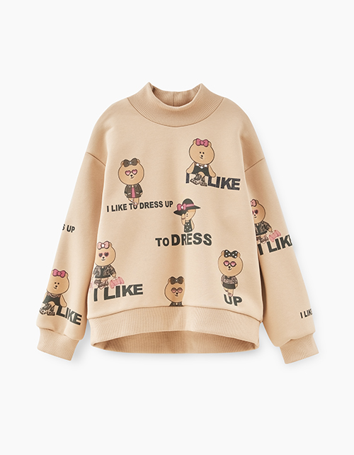 Бежевый свитшот для девочки