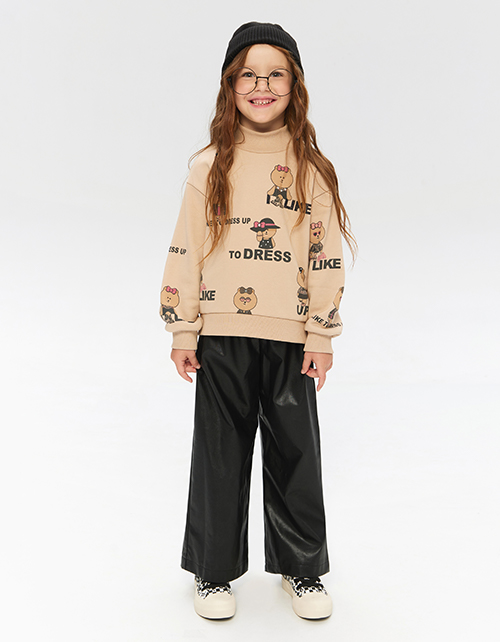 Бежевый свитшот для девочки