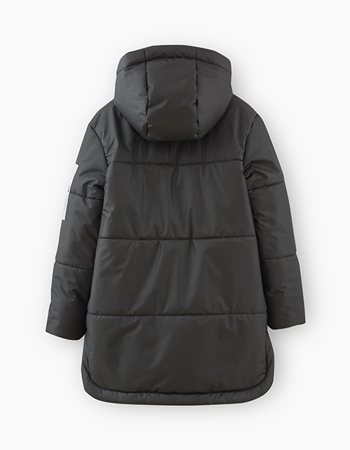 Стильная черная осенняя куртка для девочки