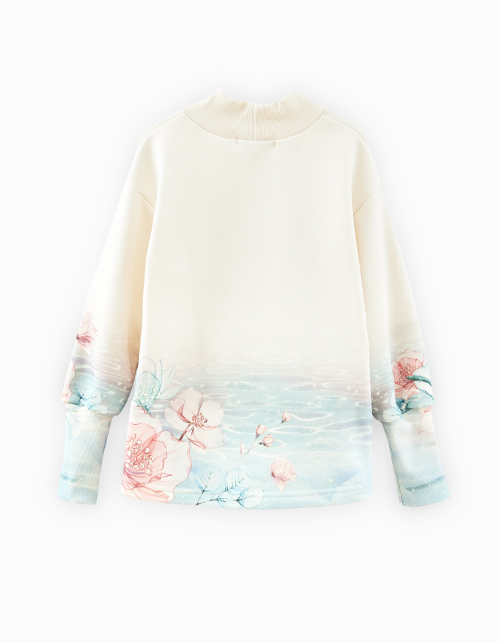 Молочный свитшот для девочки