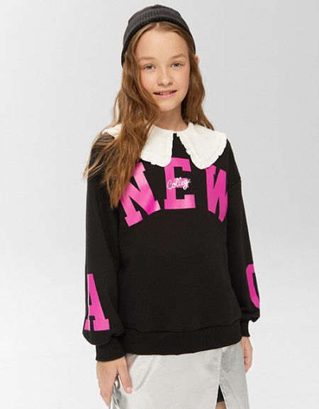 Черный свитшот для девочки