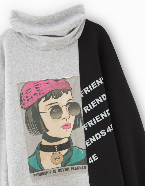 Платье в стиле колор-блок