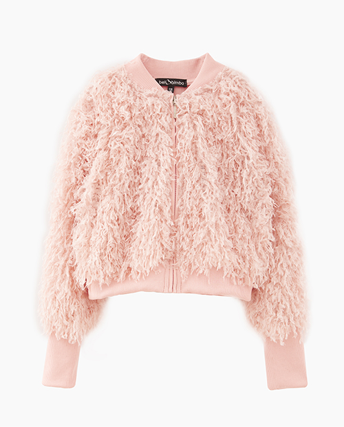 Светло-коралловый жакет-бомбер