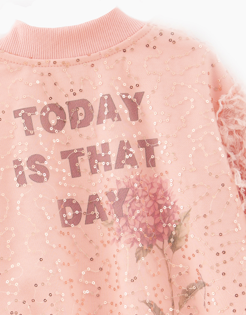 Светло-коралловый жакет-бомбер