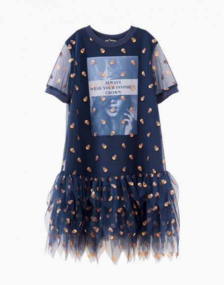 Стильное платье в оттенке темный ирис