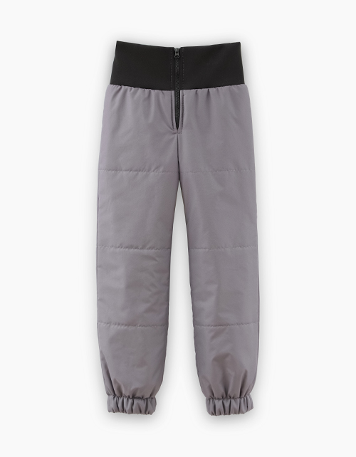 Темно-серые утепленные брюки для девочки