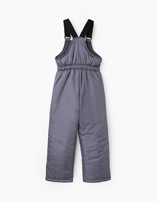 Темно-серый зимний полукомбинезон