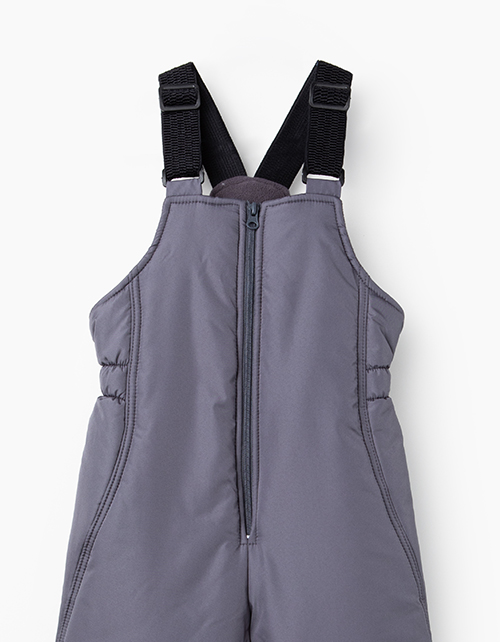 Темно-серый зимний полукомбинезон