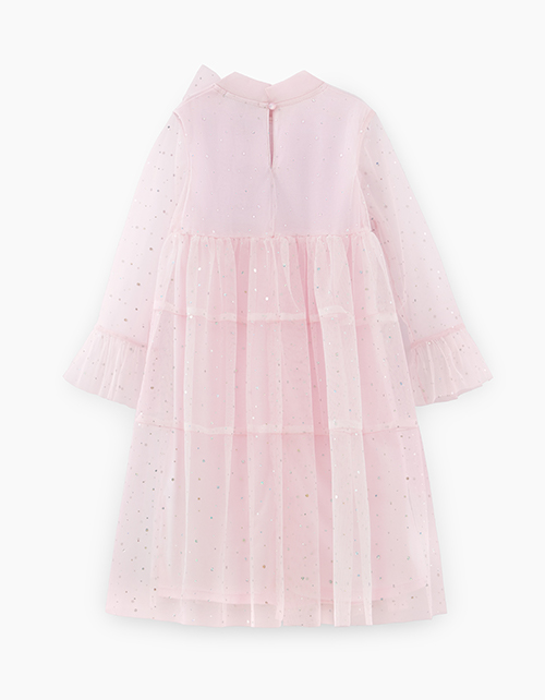 Светло-розовое нарядное платье