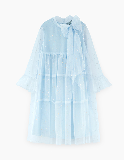 Платье в трендовом оттенке "голубой лед"