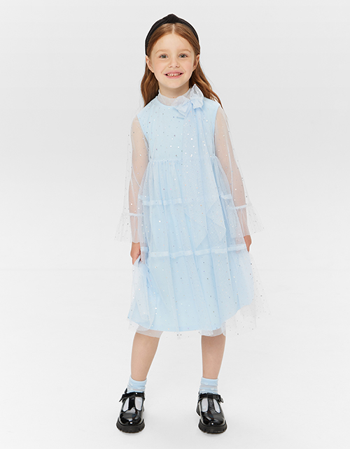 Платье в трендовом оттенке "голубой лед"