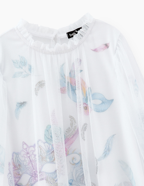 Нарядное платье с длинным рукавом