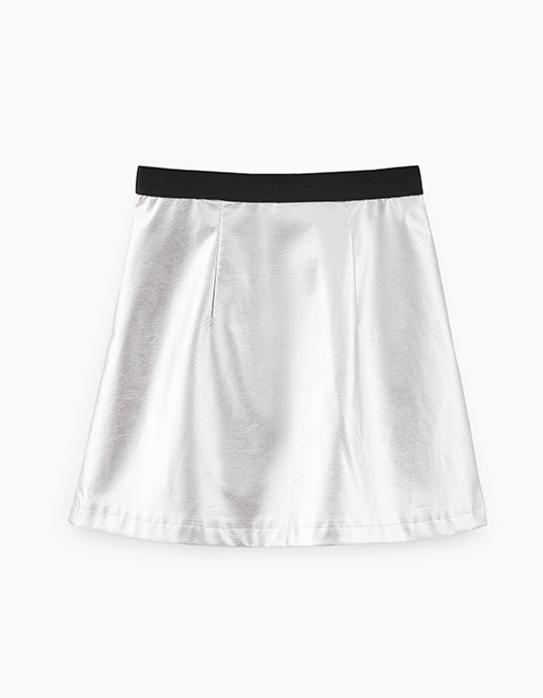 Юбка-шорты цвета серебро