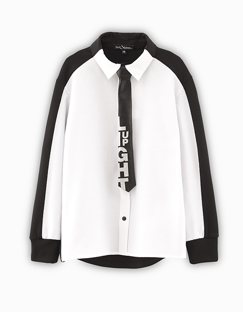 Комбинированная рубашка для мальчика Комбинированная рубашка для мальчика