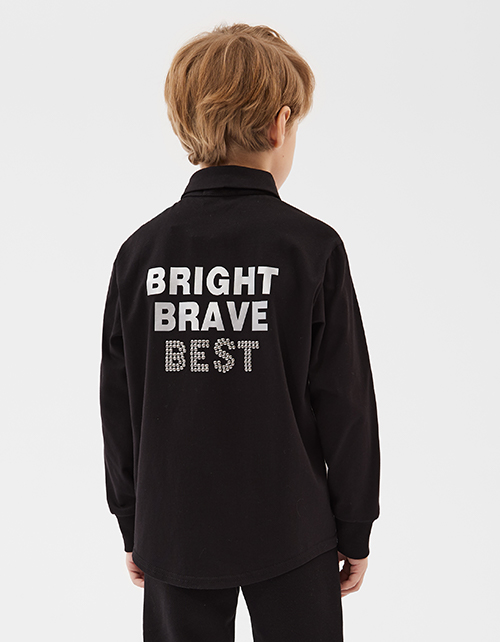 Комбинированная рубашка для мальчика Комбинированная рубашка для мальчика