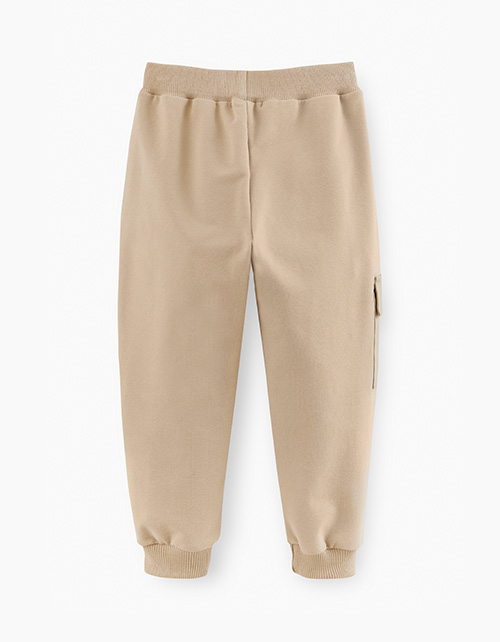 Бежевые брюки-джоггеры для мальчика