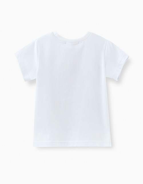 Белая футболка с принтом для мальчика