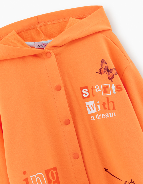 Жакет-рубашка с капюшоном для девочки