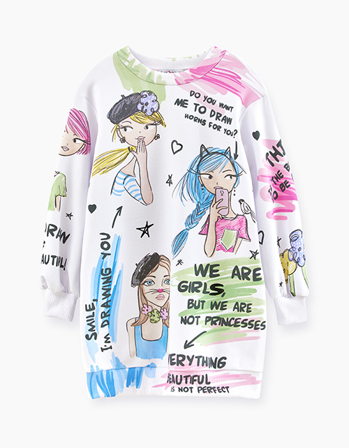 Платье-свитшот для девочки-подростка