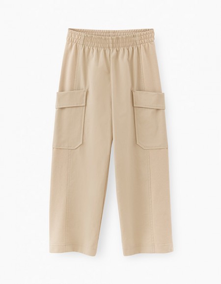 Светло-бежевые брюки для девочки