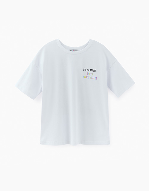 Стильная белая футболка для девочки