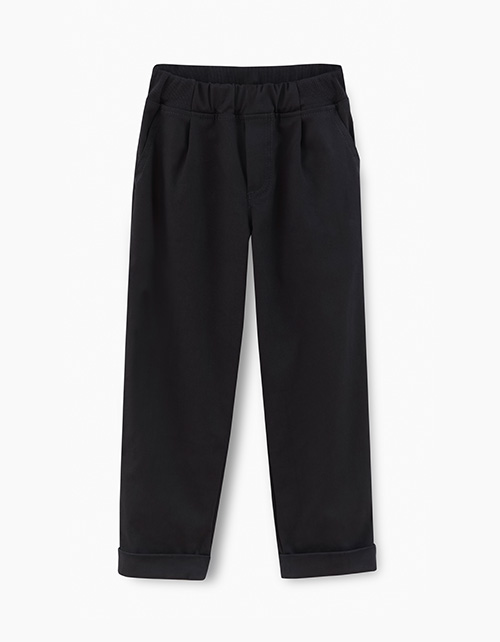 Стильные чёрные брюки-джоггеры для мальчика