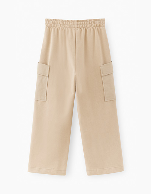 Светло-бежевые брюки для девочки