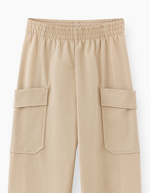 Светло-бежевые брюки для девочки