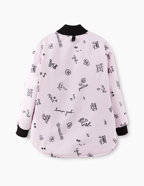 Двусторонняя куртка-бомбер для девочки