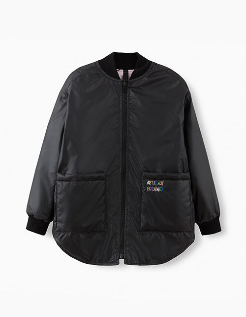 Двусторонняя куртка-бомбер для девочки