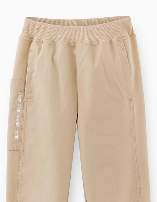 Прямые бежевые брюки для мальчика