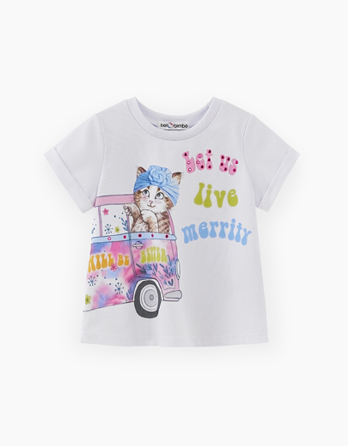 Стильная белая футболка для девочки