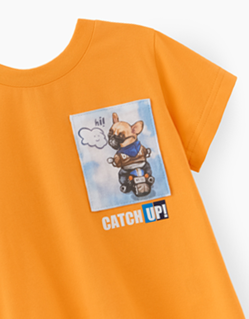 Футболка оттенка маракуйя для мальчика