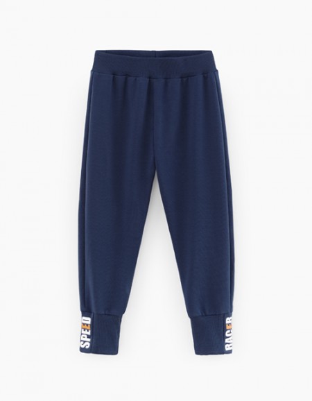 Темно-синие брюки-джоггеры для мальчика
