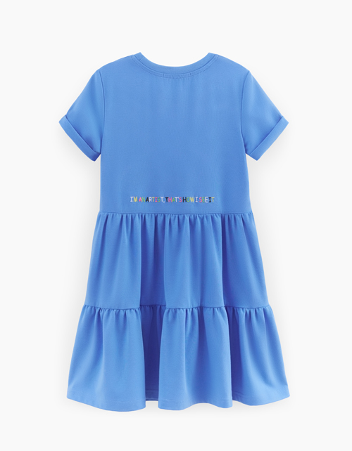 Базовое платье яркого лазурного оттенка