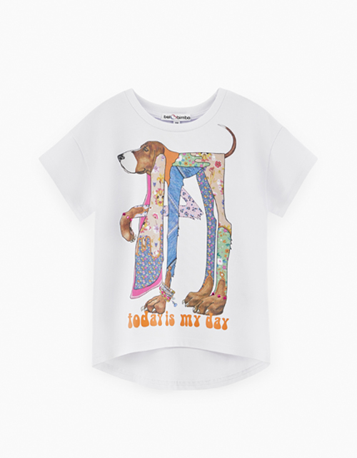 Белая футболка для девочки