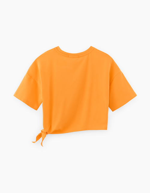 Футболка сочного оттенка маракуйя для девочки Футболка сочного оттенка маракуйя для девочки