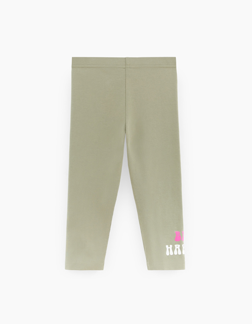 Удобные бриджи цвета светлой оливы для девочки