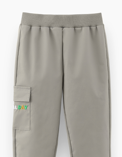 Серо-коричневые брюки для мальчика