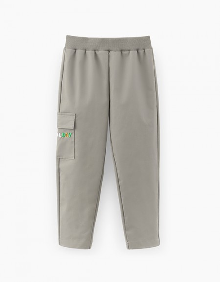 Серо-коричневые брюки для мальчика