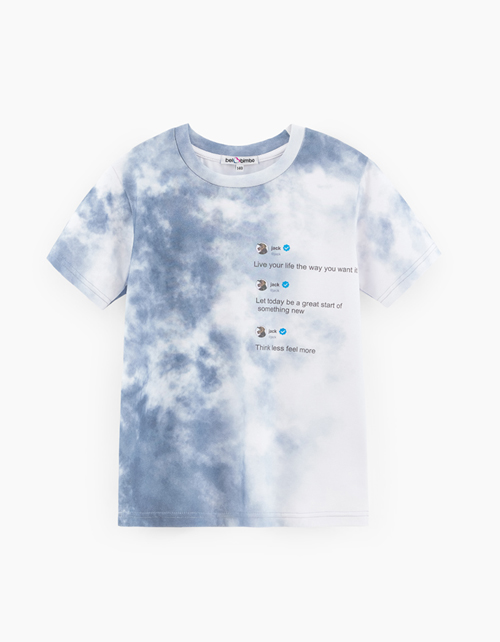 Футболка с принтом тай-дай для мальчика