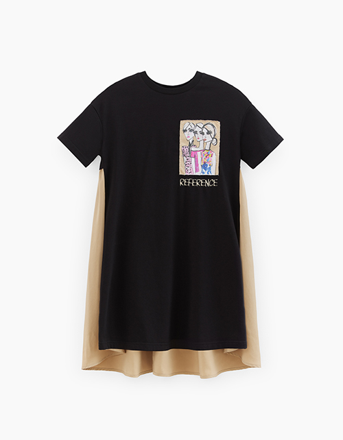 Комбинированное платье